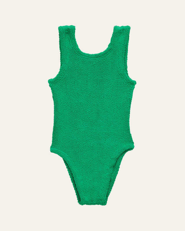 Girl's Textured One-Piece Swimsuit, OS